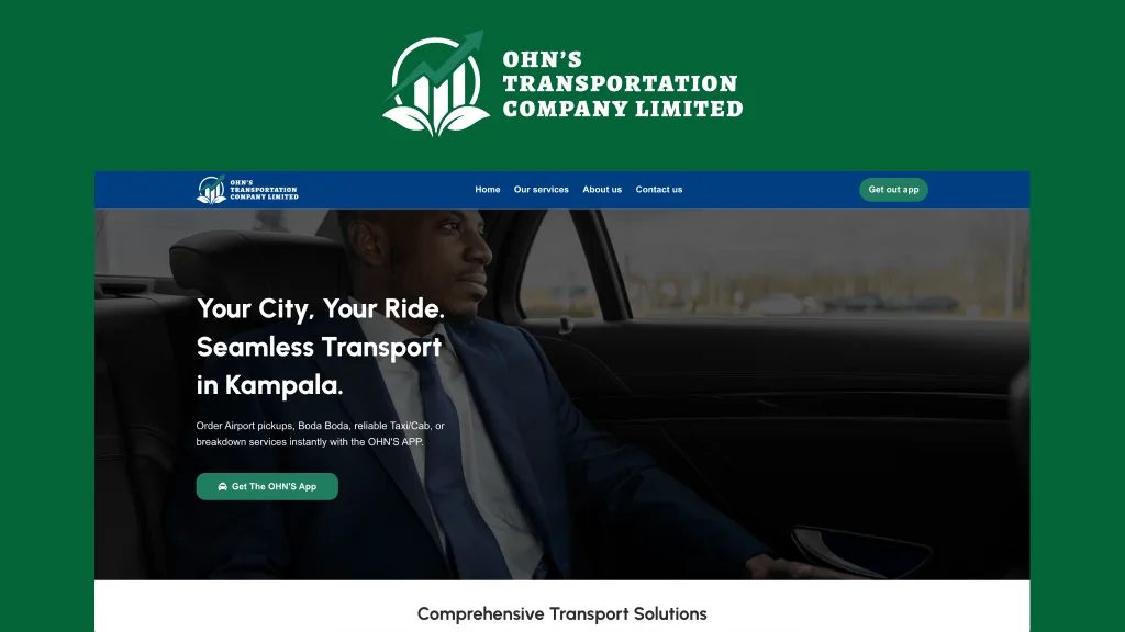 Preview of OHN'S Transportation Company Website